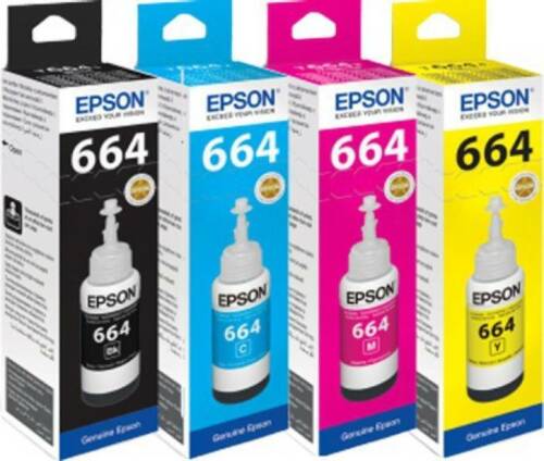 4 x Epson Original Eco Tanks BCM&Y For ET-2500,2550,2600,2650,4500,14000,16500